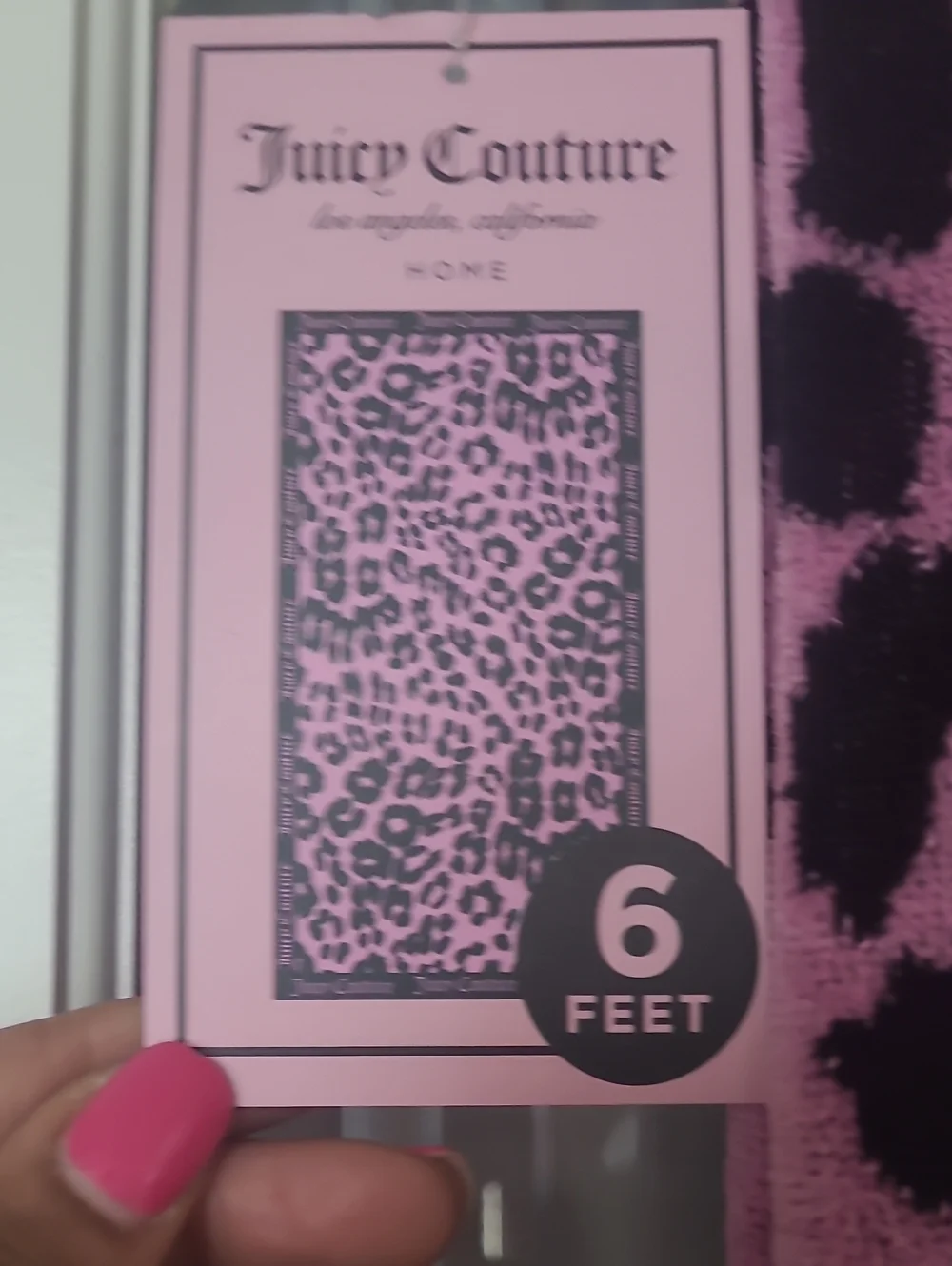 Juicy Couture Pink Leopard Print Beach Towel